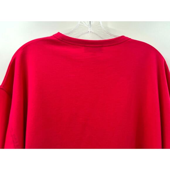 COS Womens Hot Pink Solid Cotton Knit Crew Neck Short Sleeve T-Shirt Size Small - Picture 8 of 8